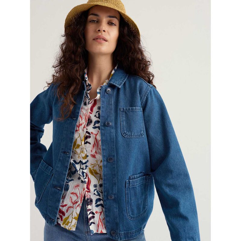 Seasalt Cornwall Reading Rocks Jacket - Mid Wash image number 2